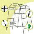 thumbnail image 6 of Garden Arch Trellis for Climbing Plants Outdoor, 7 ft Tall Walkway Trellis, Metal Archway Arbor Tunnel Large Trellis for Vegetables Plant Cucumber Trellis for Garden Raised Bed, Black, 6 of 9