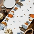 thumbnail image 6 of Fall Table Runner Thanksgiving Blue Pumpkin Table Runners Maple Leaves Sunflower It's Fall Y'all Cotton Linen Dresser Scarf Kitchen Dining Table Decor for Fall Holiday Party Decor 13x36 Inch, 6 of 9