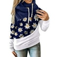 thumbnail image 2 of Women Daisy Printed Long Pullover Hoodies Sleeve Drawstring Hooded Tops Sweats, 2 of 5