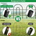 thumbnail image 5 of WarmHaven 35 Panels 18in(H)×50ft(L) Decorative Garden Fences and Borders for Dogs Garden Fencing Animal Barrier No Dig Rustproof Metal Fence Panels for Flower Bed Fence Black, 5 of 13