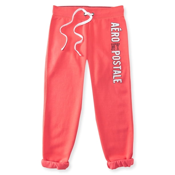 Aeropostale Vert NY Logo - Pantalones deportivos para mujer, naranja, grande Aeropostale Pantalones deportivos
