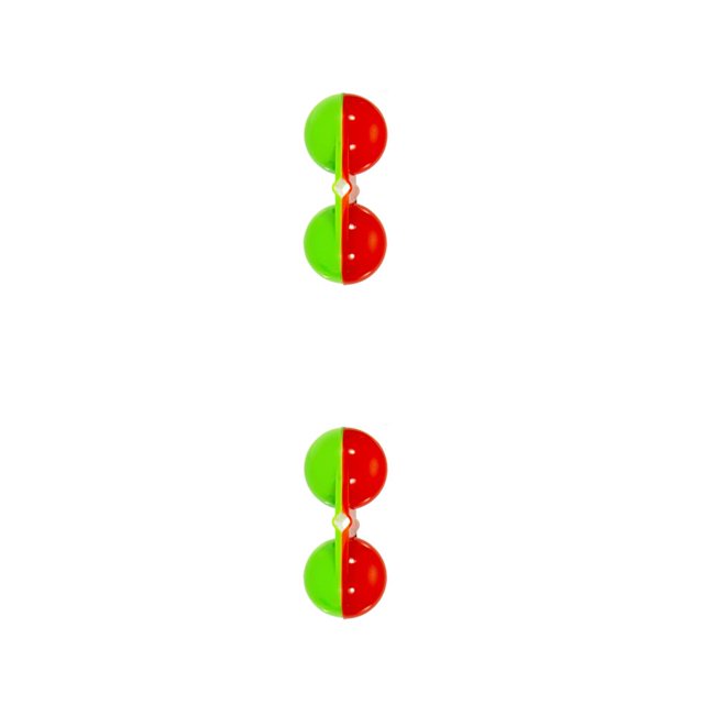 Eigraketly 10 piezas línea de pesca ruido doble cuentas campana portátil al aire libre agua dulce agua salada alarma de agua de mar rojo verde rojo verde 2piezas