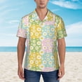 thumbnail image 4 of Lsque Daisies Flowers pattern Hawaiian Shirt for Men, Unisex Summer Beach Casual Short Sleeve Button Down Shirts-, 4 of 9