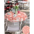 thumbnail image 5 of Outdoor Tablecloth with Umbrella Hole for Patio/Picnic/Party/Camping, Pink Starfish Coastal Waterproof Table Cloth Round Cover Washable, Shell Conch Coral Nautical Summer (Dia 54"), 5 of 9