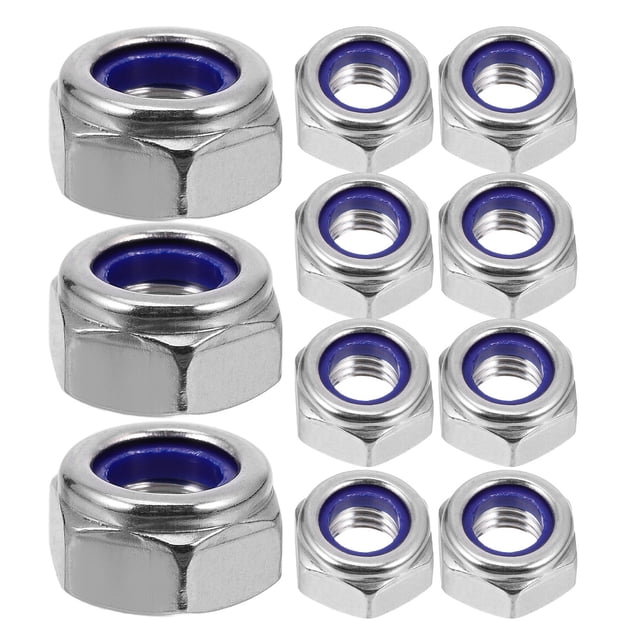 LOLIPPYY 15pcs Locking Nuts Stainless Steel Hardware Compatibility For Machinery Furniture Use Easy Installation