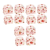 FVDPWYE 12x Strawberry Party Favor Boxes Fruit Candy Box 6.3x3.74x3.74" to Assemble Gift