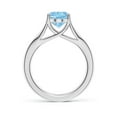 thumbnail image 2 of Angara Natural 2.2 Ct. Aquamarine Solitaire Ring in Sterling Silver for Women (Ring Size: 11.5), 2 of 10