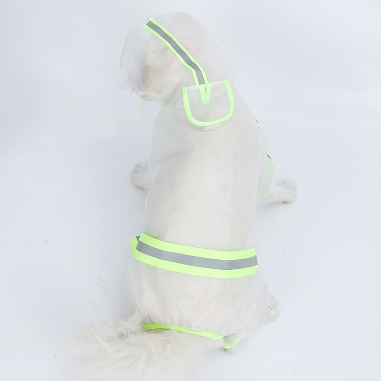 Shulemin Puppy Cat Dog Waterproof Four-legged Transparent Hooded 
