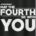 thumbnail image 2 of Junior's Star Wars May the Fourth Be With You Bold Racerback Tank Top Black 2X Large, 2 of 5