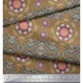 thumbnail image 2 of Soimoi Cotton Duck Fabric Floral Mandala Decor Fabric Printed Yard 56 Inch Wide, 2 of 3