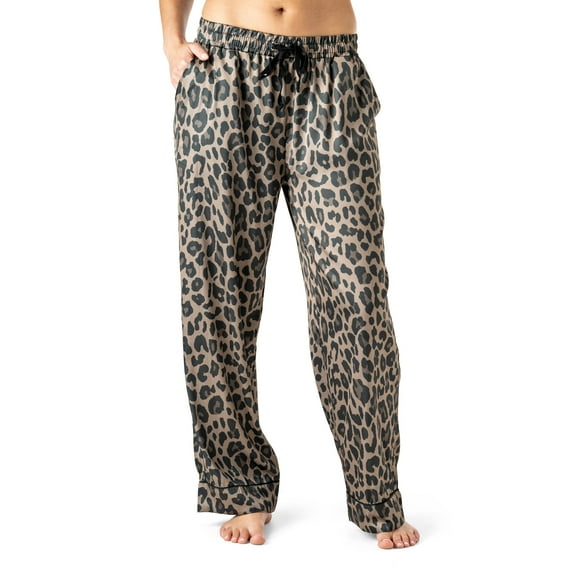 Hello Mello Bow So Lovely Satin Pajama Lounge Pants, Cat's Meow Medium/Large (Women's)