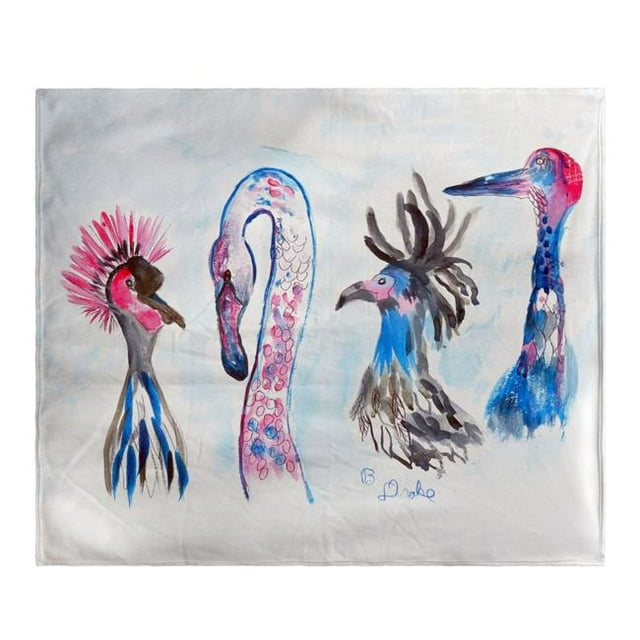 Betsy Drake BK829 Loony Oiseaux Jeté en Polaire
