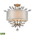 thumbnail image 1 of ElkGroup International 16281/3-LED Asbury 3 Light LED Semi Flush In Aged Silver, 1 of 1