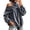 Gray, variant on Women's Velvet Cold Shoulder Sweatshirt Turtleneck Bow Front Long Sleeve Pullover Top for Christmas