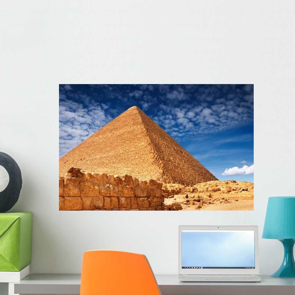 Egyptian Pyramid Wall Mural by Wallmonkeys Peel and Stick Graphic (24 ...