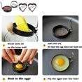 thumbnail image 3 of SHENMO Fried Egg Mold Set - Round and Heart-shaped Omelet Rings with Handle (4 Pieces), 3 of 5