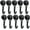 Black, variant on Swivel Swing Black Magnetic Hooks, 30lbs Strong Neodymium Magnet Hook with Epoxy Coating for Refrigerator, Cruise,BBQ Grill Tools, 2.36in in Length-Silver10P