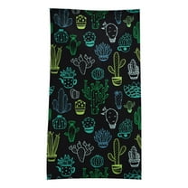 JeashCHAT Oversized Beach Towel , 30"x60" Cactus Multi-Purpose Towel, Extra Large Big Pool Swim Travel Soft Towels Blanket for Adult Women Men Camping Swim Spa