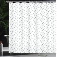 thumbnail image 3 of Ambesonne Floral Shower Curtain, Wildflowers and Hearts Art, 69"Wx84"L, Pale Green Cadet Blue, 3 of 4