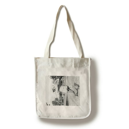 Rat Bag - Golfer Ted Ray Swinging a Club - Vintage Photograph (100% Cotton Tote Bag - Reusable)