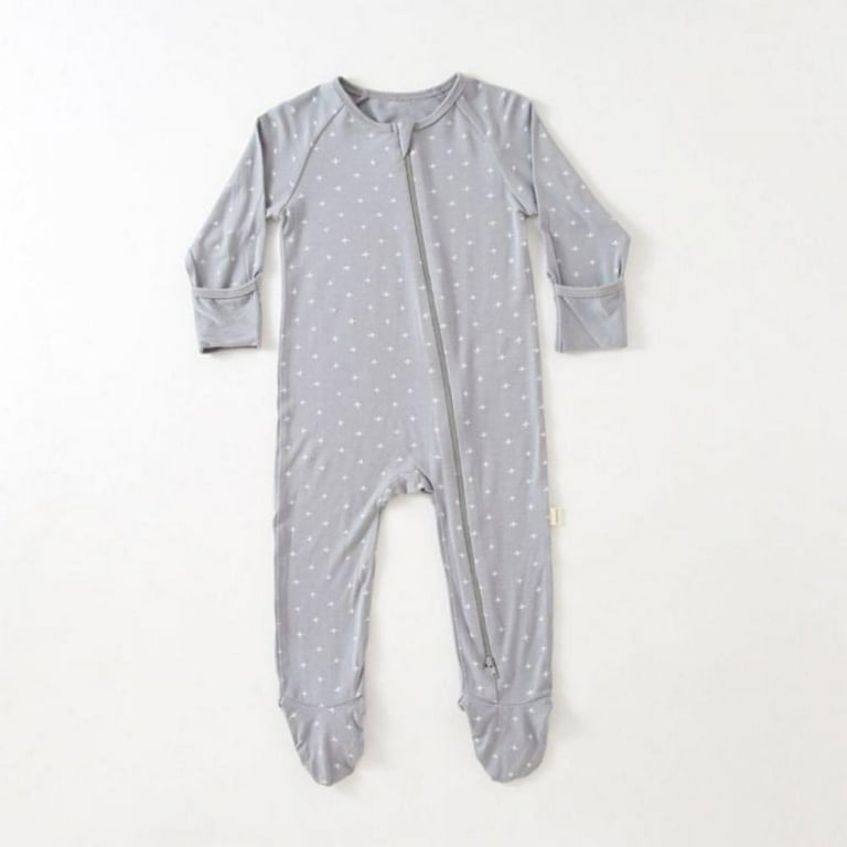 Newborn footie 2025 with mitten cuffs