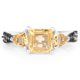 thumbnail image 3 of 2.61 Carat Genuine Citrine and Champagne Diamond .925 Sterling Silver Ring QJ Model, 3 of 3