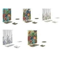 thumbnail image 5 of KYAIGUO 4 PCS Printing Shower Curtain Set (Shower Curtain + Shower Mat + U-Shaped Mat + Toilet Cover) Waterproof Anti-Mold and Non-slip Bathroom Shower Curtain, 5 of 5