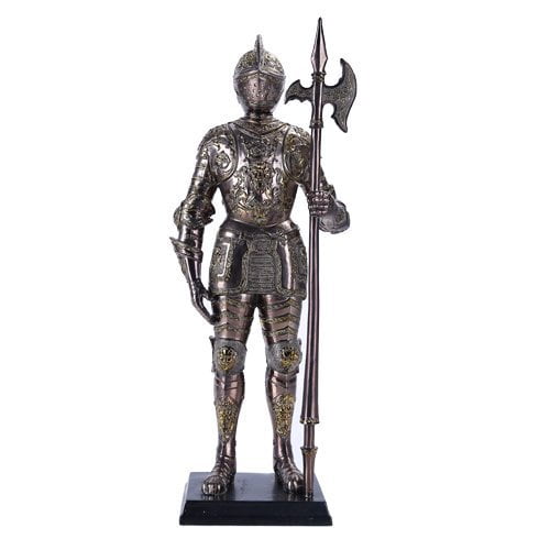 resin knight statue