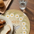 thumbnail image 3 of Brown Daisy Bees Round 13 Inch Placemats Set of 2, Spring Farmhouse Honey Floral Rings HeatResistant Non Slip Place Mats for Dining Table, Wipeable Braided Kitchen Table Mats for Housewarming, 3 of 9