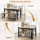thumbnail image 3 of Yeshouse Juego de mesa y sillas de cocina rústico para 4 personas, mesa de 120 cm con banco, sillas, estante de almacenamiento y estructura de metal, ideal para comedor y apartamento, 3 of 9