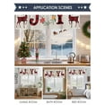 thumbnail image 6 of Valance Curtains for Kitchen Windows Joy Words on LinenRod Pocket Valance Red Black Plaid ElkShort Window Curtain Topper for Bedroom Living Room Bathroom 42x12in, 6 of 7