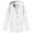 White, variant on Women Hooded Lined Waterproof Mid Length Rain Jacket Long Sleeve Windproof Outdoor Hiking Coat With Cargo Pockets 1pc S-XXL True To Size