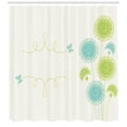 thumbnail image 3 of Ambesonne Dandelion Shower Curtain, Hand Drawn Plants, 69"Wx75"L, Pale Green Sky Blue, 3 of 3