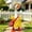 Yellow, variant on Mini Desk Goose Outfits Summer Clothes Set with Hat Dress and Bag for Statue Decor(Yellow,9cm)