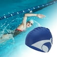 thumbnail image 2 of Unique Bargains 1 Pc Silicone Whales Pattern Swim Cap Navy Blue White, 2 of 5