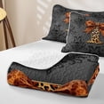 thumbnail image 4 of jejeloiu Retro Damask FloralQuilt Full For Girls,Gothic Letter Initial I Full Bedspread Sets,3pcs, 4 of 7