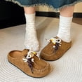 thumbnail image 6 of HomeDM Women's Loafer Shoes Cute Closed Round Toe Comfortable Slip On Casual Flat Walking Shoes, Coffee Size 7.5, 6 of 7