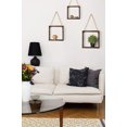 thumbnail image 2 of FFIY Hanging Square Floating Shelves Set of 3 Boho Wall Decor Rustic Wood Cube Photo Plant Display Shadow Boxes Decorative Shelf - Home Office Decoractions for Living Room Bedroom Apartment, Brown, 2 of 4