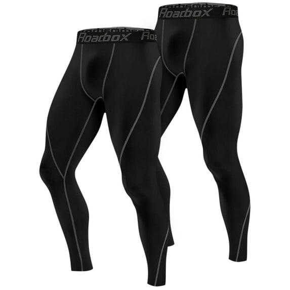 Roadbox Men's Compression Pants Athletic Base Layer Cycling Tights Leggings for Running Yoga Basketball
