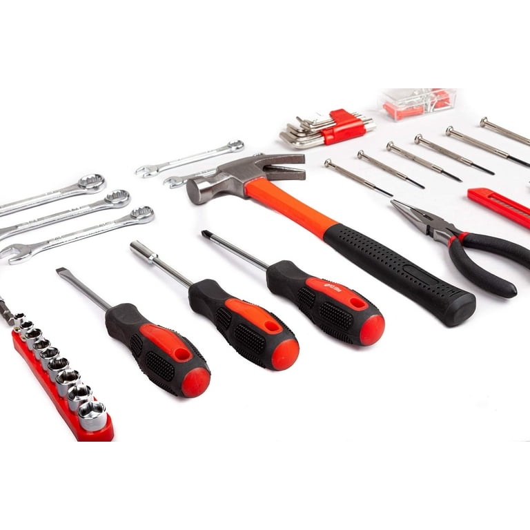 Tool Set Household Hand Tool Kit With Plastic Toolbox Storage Case