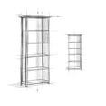 thumbnail image 5 of Simpli Home Amherst 30 inch Wide Solid Wood Transitional 5 Shelf Bookcase in Russet Brown, 5 of 10