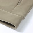 thumbnail image 6 of qafoshin Men's Fleece Jacket Oversized Long Sleeve Stand Collar Coat Casual Solid Color Full Zip Fall Winter Outerwear, 6 of 7
