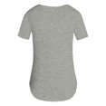 thumbnail image 5 of ZHOGXU Womens Summer T Shirt Short Sleeve V Neck Solid Color Comfortable Lightweight Breathable Tee Top For Casual Daily Wear,Grey,Xxxxxl, 5 of 5