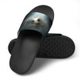 thumbnail image 4 of GZHJMY Stylish Slides for Women Men, Soccer player with ball in action outdoors Soft Flexible Slip-on Sandals Slippers, 4 of 7