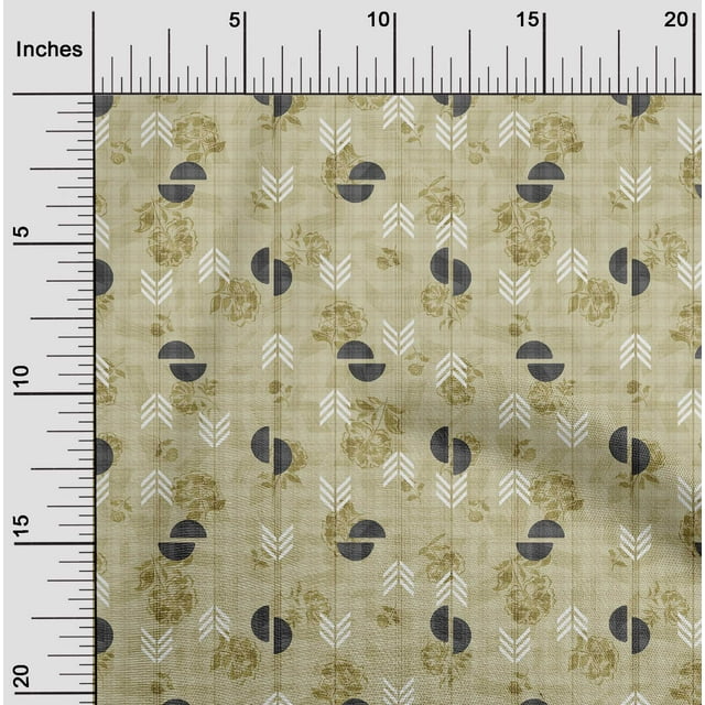 oneOone Velvet Light Olive Green Fabric Floral & Geometric Fabric For Sewing Printed Craft Fabric By The Yard 58 Inch Wide