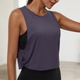 thumbnail image 2 of enyan Women's Basic Double Lined Scoop Neck Tank Tops Adjustable Tank Summer Sleeveless Tops Sleeveless Tops for Women,Dark Purple,XXL, 2 of 7