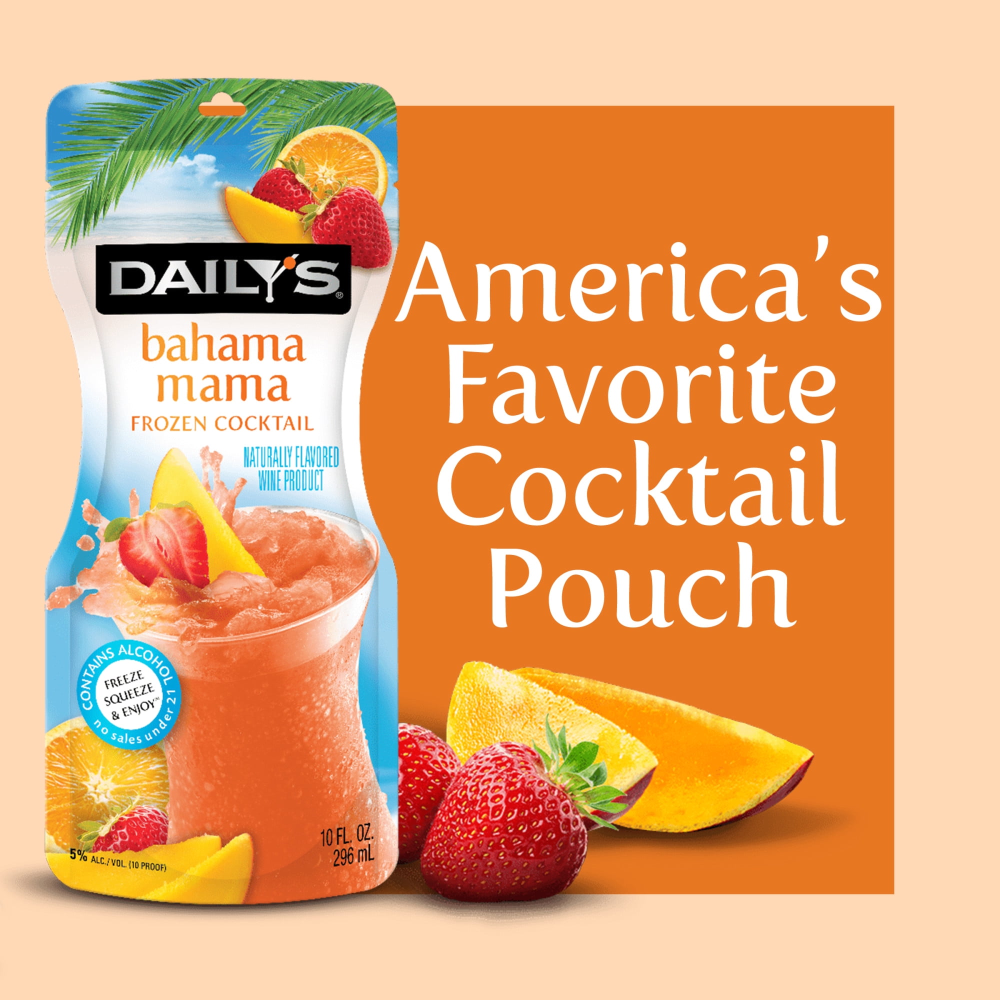 Daily's Bahama Mama Ready to Drink Frozen Cocktail, 10 FL OZ Pouch