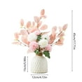 thumbnail image 2 of dajkiuy Small Artificial Flowers in Ceramic Vase 17.7" Centerpieces Coffee Table Decor, Silk Flower Arrangements for Home Decor Indoor Fake Flower Bouquet for Dining Room Kitchen Wedding,Pink, 2 of 6