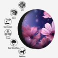 thumbnail image 4 of Beautiful Flower Art Pattern Polyester Universal Spare Wheel Tire Cover Wheel Covers for Trailer RV SUV Truck Camper, 4 of 5