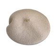 thumbnail image 1 of Beret Hat Retro All Match Faux Wool French Style Winter Beanie for Daily Wear, 1 of 10